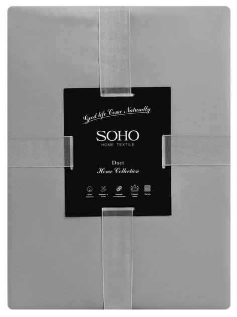 Комплект постільної білизни Сімейний Duet 150х200 см Grey/Graphite SOHO 000335687 - зображення 4