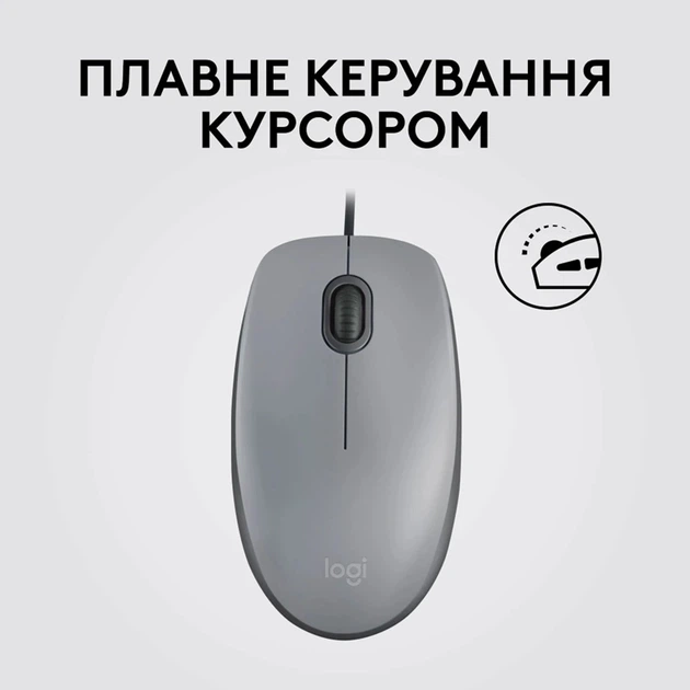 Миша M110 Silent-MID GRAY-USB-AKOYA Logitech 000335789 - зображення 5