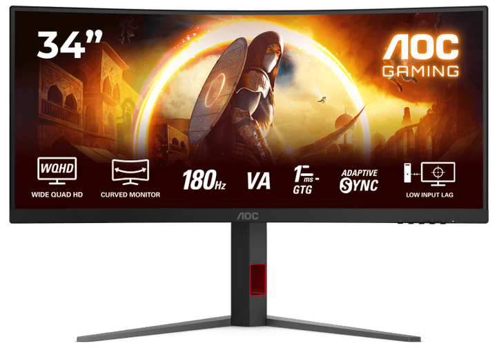 Монитор 21.5" CU34G4 Black/Red AOC 000335963 - Фото 1 Монитор 21.5" CU34G4 Black/Red AOC 000335963 - изображение 1