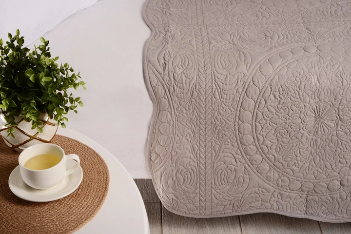 Текстиль для дому SOHO Покривало 220*240 см Circle Cream - изображение 2