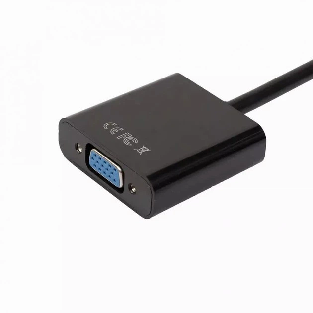 Адаптер DVI VGA для підключення моніторів та проекторів 0.18м чорний надійна передача відео сигналу - Фото 3 Адаптер DVI VGA для підключення моніторів та проекторів 0.18м чорний надійна передача відео сигналу - зображення 3