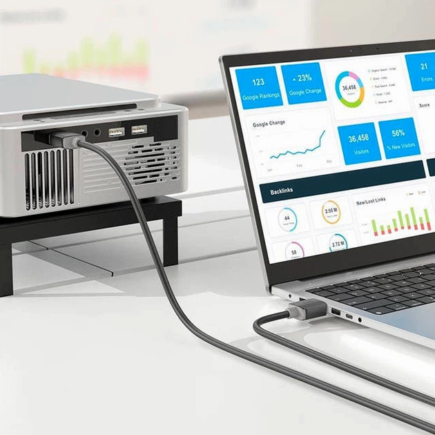 Кабель HDMI 2.0 Male to Male 4K 60Hz для телевізора та комп'ютера висока швидкість передачі даних 1м - зображення 4