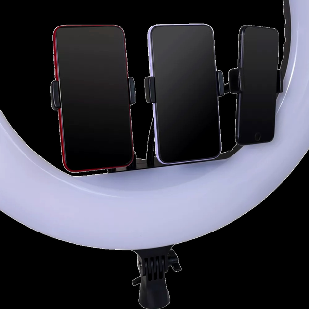 Кольцевая LED лампа RGB 18 дюймов для блогеров и фотографов с регулировкой яркости и дистанционным управлением - изображение 4