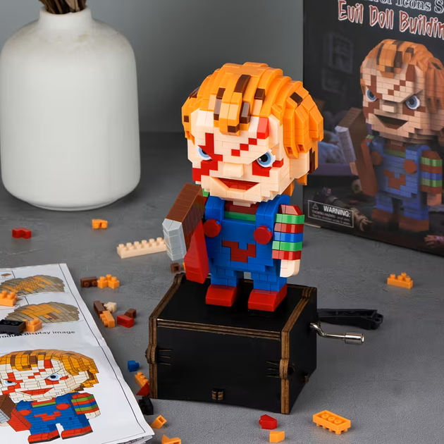 Конструктор фігурка Horror Icons Series Chucky Evil Doll Child's Play Зла лялька Чакі - Фото 6 Конструктор фігурка Horror Icons Series Chucky Evil Doll Child's Play Зла лялька Чакі - зображення 6