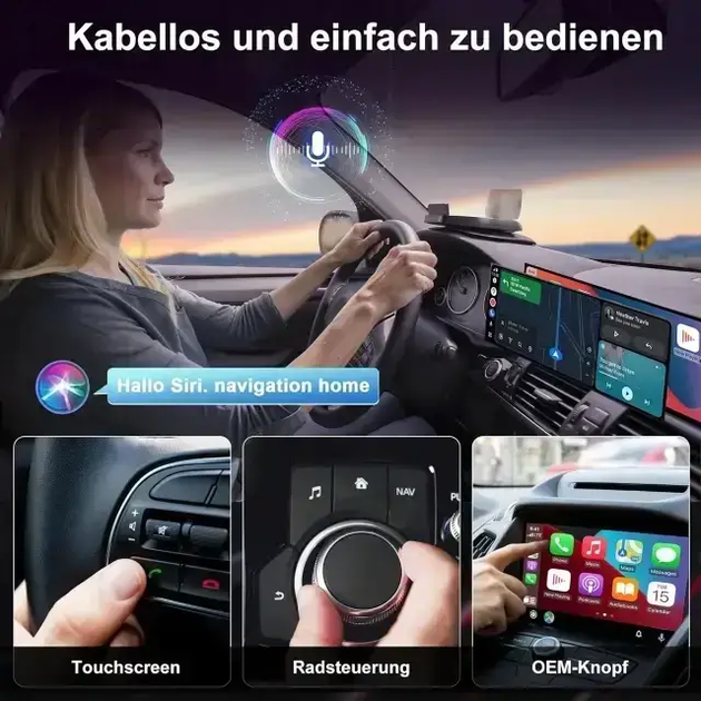 Беспроводной адаптер CarPlay Android Auto Pashlysh Wireless Z2 USB-C USB-A Plug and Plaу - Фото 6 Беспроводной адаптер CarPlay Android Auto Pashlysh Wireless Z2 USB-C USB-A Plug and Plaу - изображение 6