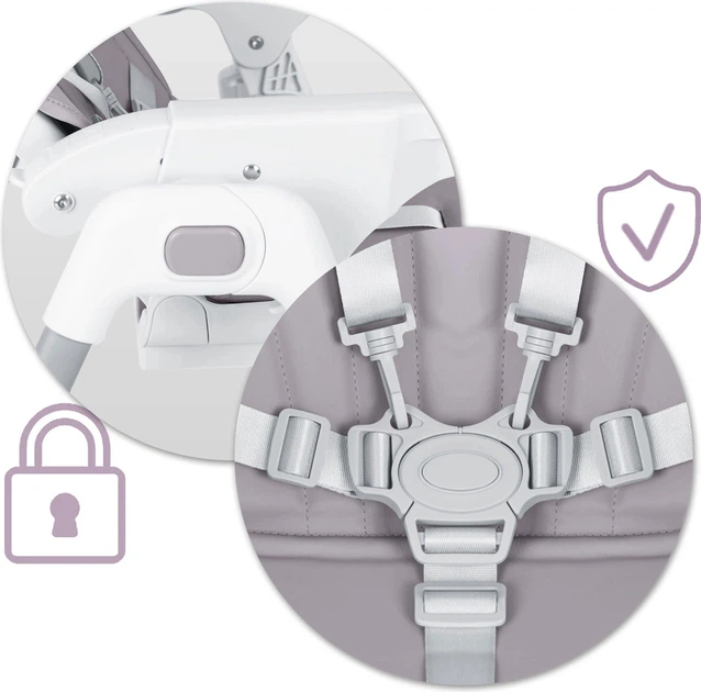 Krzesełko do karmienia Ricokids Tulo wrzosowe (5903890614157) - obraz 5