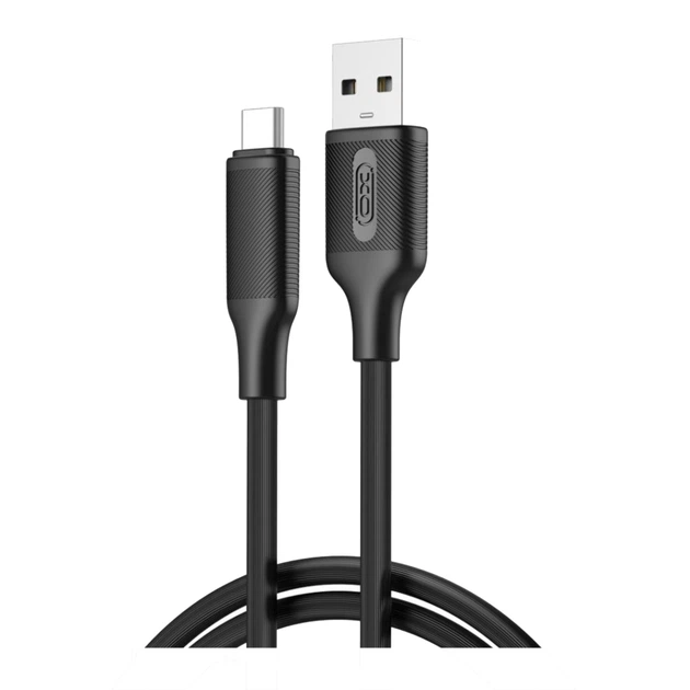 Кабель зарядки XO NB265 USB to Type-C 3А/1метр для синхронизации для телефона/смартфона Black - Фото 1 Кабель зарядки XO NB265 USB to Type-C 3А/1метр для синхронизации для телефона/смартфона Black - изображение 1