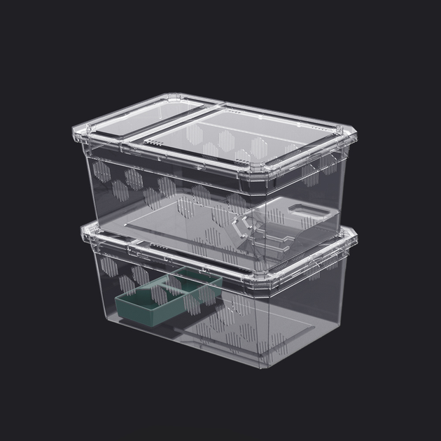 Пластиковый террариум NOMOY PET New feeding box H20 — 37x23x16 см - изображение 4