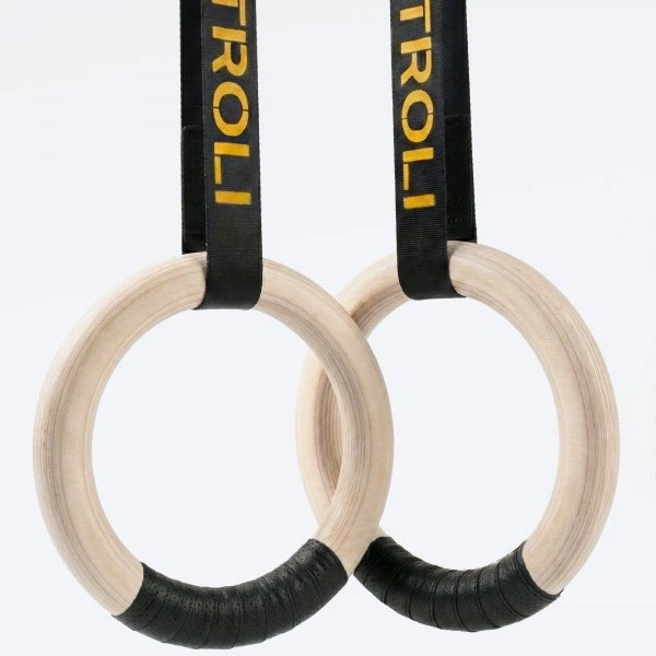 Деревянные гимнастические кольца со стропами Troli Wooden Rings with Slings 4,5 метра х 25мм 32мм - Фото 1 Деревянные гимнастические кольца со стропами Troli Wooden Rings with Slings 4,5 метра х 25мм 32мм - изображение 1
