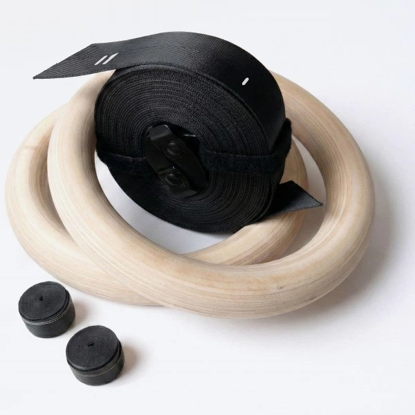 Гимнастические деревянные кольца Troli Wooden Rings with Slings Num 4,5 метра х 25мм 28мм - изображение 2