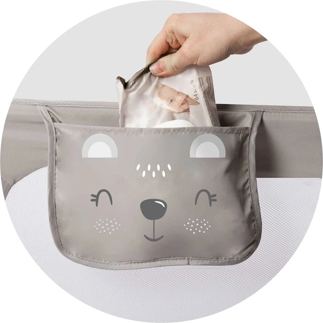 Захисний бар'єр для ліжка Nukido 150 x 66 x 35 см сірий (5903890609931) - зображення 5