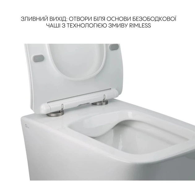 Комплект Qtap Crow 2 в 1: унітаз підвісний Rimless + біде підвісне - Фото 4 Комплект Qtap Crow 2 в 1: унітаз підвісний Rimless + біде підвісне - зображення 4