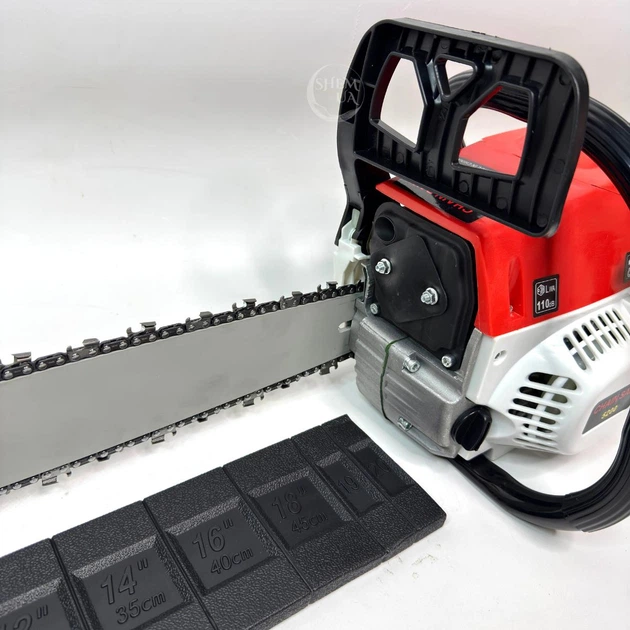 Бензопила цепная с шиной 18 дюймов Chain Saw 5200, мощная двухтактная бензиновая пила с автоматической смазкой цепи и антивибрационной системой для дров, садовых и строительных работ, CSMS-164 - изображение 10