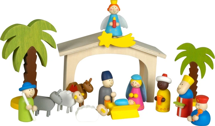Zestaw figurek Rarewaves drewniana szopka 7510577 (8718012004337) - obraz 2