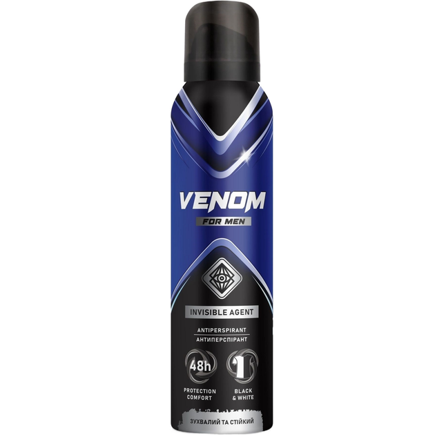 Дезодорант-антиперспірант Venom For Men Invisible Agent 150мл(8681413012518)