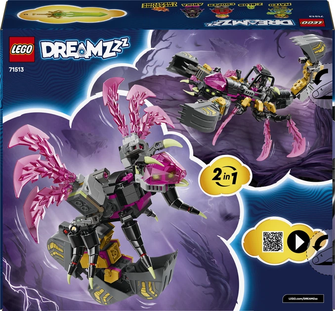 Конструктор LEGO DREAMZzz Кошмарний землекоп-скорпіон 505 деталей