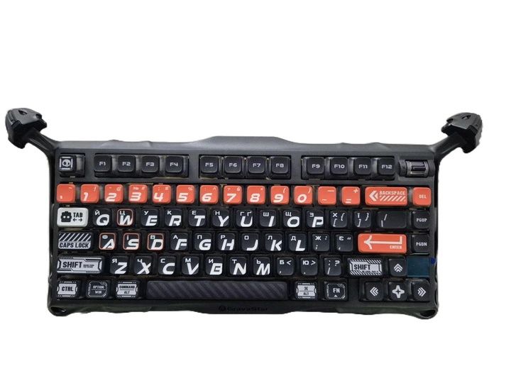 Механічна бездротова (Bluetooth + 2,4G) клавіатура з HOT SWAP GravaStar Mercury K1 Pro 80keys, EN/UKR, BT/WL/USB, CyberFlare /Чорна (GSK1PRO_BO_BLK) - изображение 2