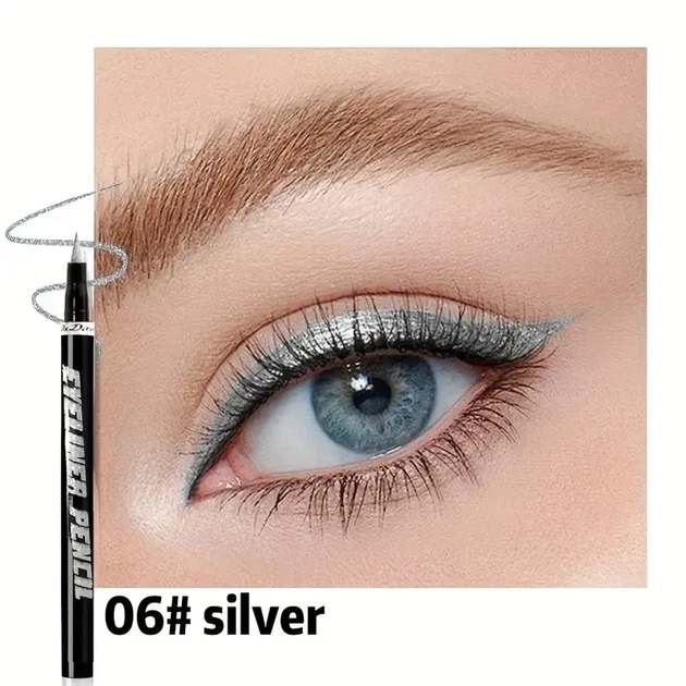 Підводка для очей Silvery Glitter Pen - Фото 2 Підводка для очей Silvery Glitter Pen - зображення 2