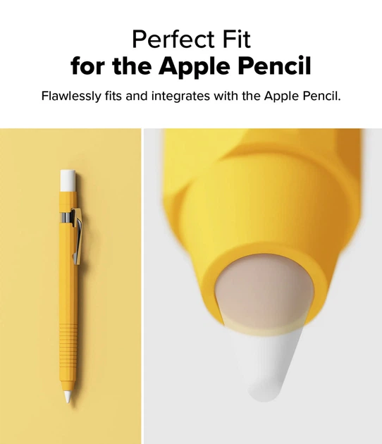 Чохол Ringke Silicone Drafting Pencil case до Apple Pencil 2/Apple Pencil Pro Yellow (SDH86102RS) - Фото 5 Чохол Ringke Silicone Drafting Pencil case до Apple Pencil 2/Apple Pencil Pro Yellow (SDH86102RS) - зображення 5