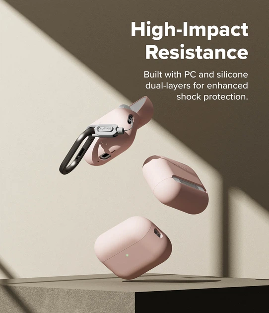 Чехол Ringke Silicone для Apple AirPods Pro 3 Pink Sand (EC119204RS) - Фото 8 Чехол Ringke Silicone для Apple AirPods Pro 3 Pink Sand (EC119204RS) - изображение 8