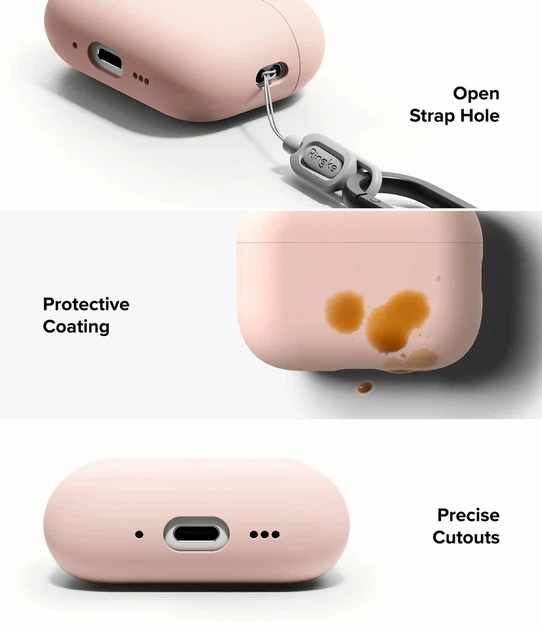Чехол Ringke Silicone для Apple AirPods Pro 3 Pink Sand (EC119204RS) - Фото 10 Чехол Ringke Silicone для Apple AirPods Pro 3 Pink Sand (EC119204RS) - изображение 10