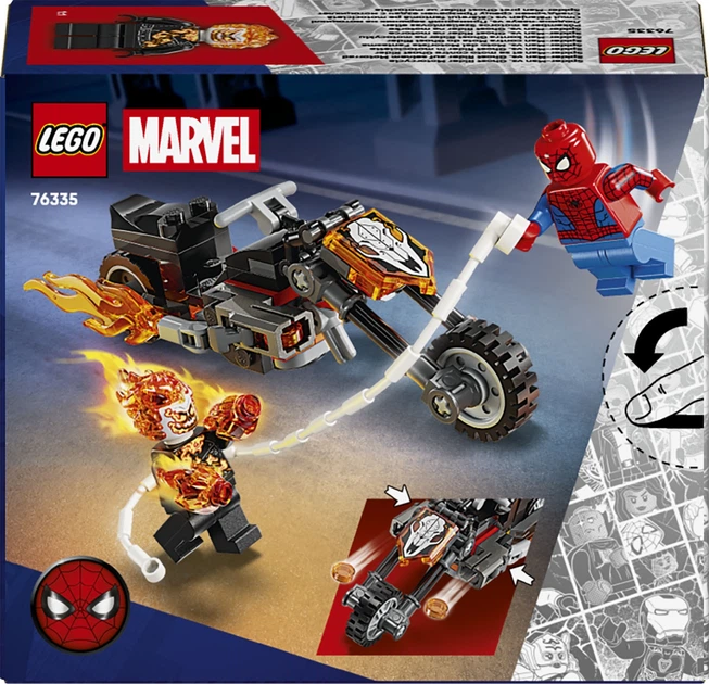 Конструктор LEGO Super Heroes Marvel Человек-паук vs. Призрачный всадник на мотоцикле 72 детали (76335) - изображение 18