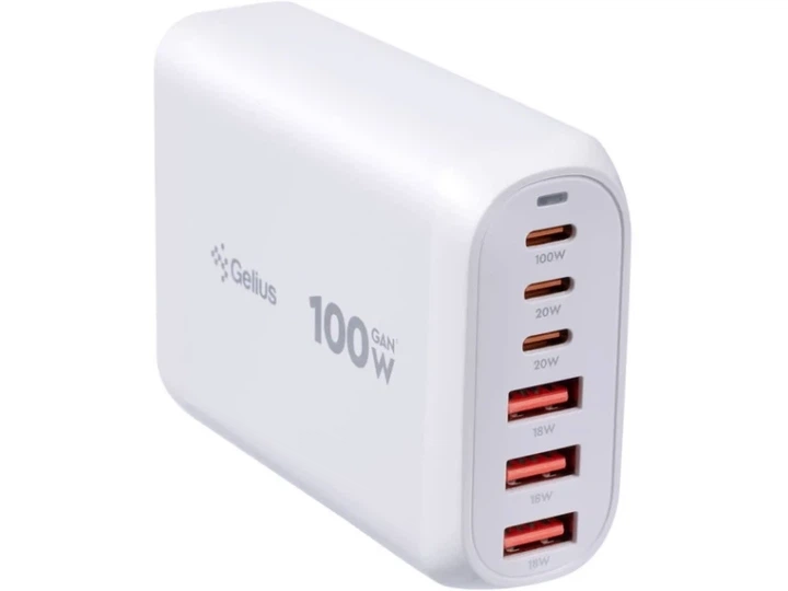 Мережевий зарядний пристрій Gelius Force GaN GP-HC063 100W White (2099900997419) - Фото 3 Мережевий зарядний пристрій Gelius Force GaN GP-HC063 100W White (2099900997419) - изображение 3