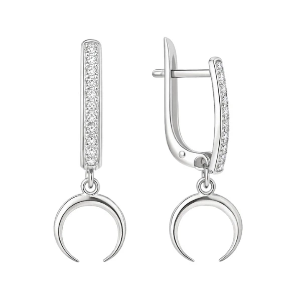 Сережки срібні Фантазія з фіанітами Silver Style (22511.10 sku:2300103316168) - Фото 1 Сережки срібні Фантазія з фіанітами Silver Style (22511.10 sku:2300103316168) - зображення 1