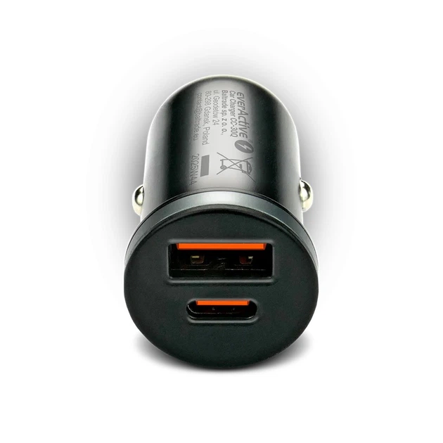 Автомобильная USB зарядка everActive CC-30Q, 12-24V, AFC/QC3.0/PD 35W, USB-A+USB-C, Box - Фото 3 Автомобильная USB зарядка everActive CC-30Q, 12-24V, AFC/QC3.0/PD 35W, USB-A+USB-C, Box - изображение 3