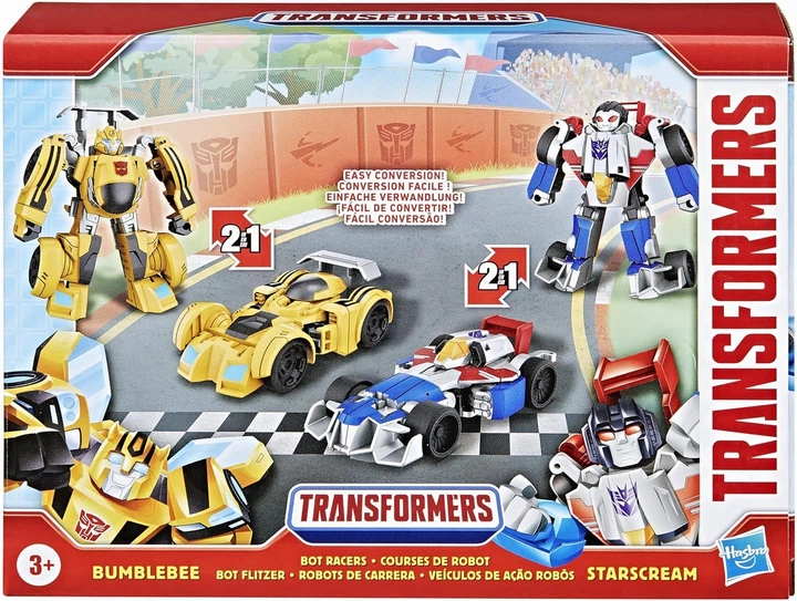Набор фигурок Трансформеры Бамблби и Старскрим Transformers Bumblebee and Starscream Bot Racers Action Figure Set Hasbro - изображение 2
