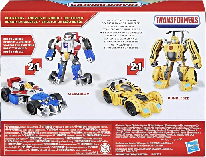 Набор фигурок Трансформеры Бамблби и Старскрим Transformers Bumblebee and Starscream Bot Racers Action Figure Set Hasbro - изображение 3