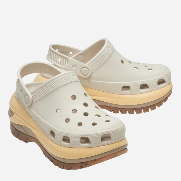 Chodaki damskie na wysokiej platformie Crocs Classic Mega Crush 207988-0LM 39-40 (M7/W9) Szare - obraz 2