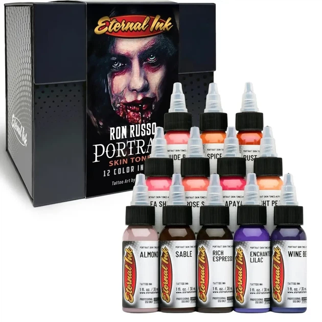 Набор тату красок Portrait Skin Tone 12 Colors Eternal по 30 мл - изображение 2