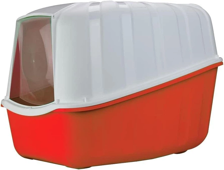 Туалет-бокс для котів з вугільним фільтром та лопаткою MPS KOMODA RED 54*39*40 см (червоний) - Фото 1 Туалет-бокс для котів з вугільним фільтром та лопаткою MPS KOMODA RED 54*39*40 см (червоний) - зображення 1