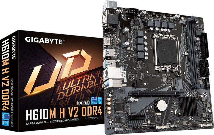 Mатеринська плата Gigabyte H610M H V2 DDR4 (H610M H V2 DDR4) - Фото 1 Mатеринська плата Gigabyte H610M H V2 DDR4 (H610M H V2 DDR4) - зображення 1