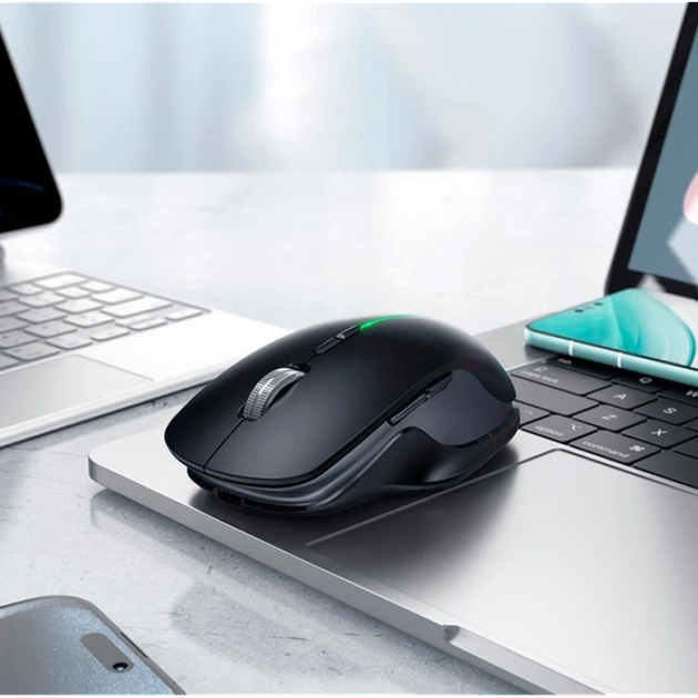 Акумуляторна миша ігрова Геймерська миша з акумулятором HOCO GM40 Dixon RGB Bluetooth 2,4G Чорний - зображення 3