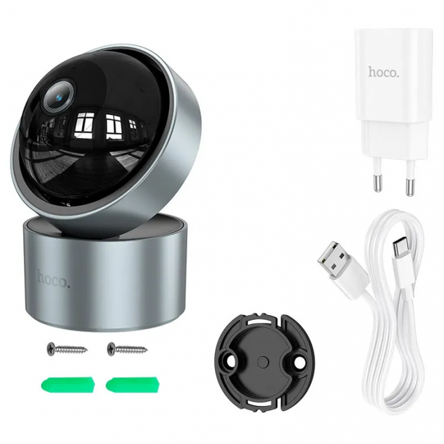 Камера видеонаблюдения с микрофоном HOCO D5 Indoor PTZ 3MP Wi-Fi FHD IP54 - Фото 7 Камера видеонаблюдения с микрофоном HOCO D5 Indoor PTZ 3MP Wi-Fi FHD IP54 - изображение 7