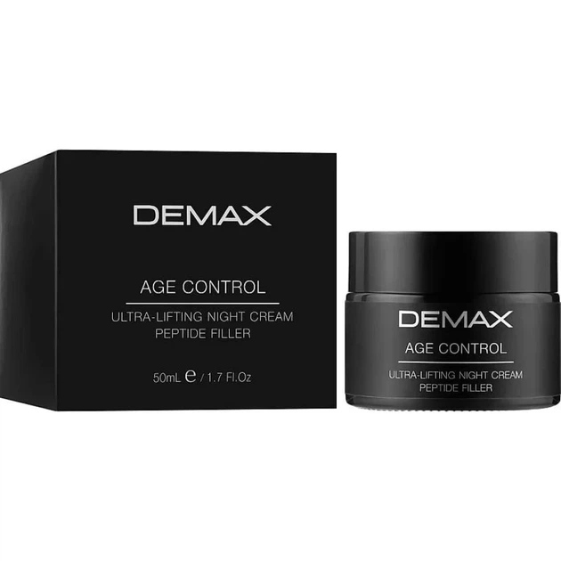 Нічний заповнюючий ліфтинг-крем з пептидами - Demax Age Control Ultra Night Cream Peptide Filler - 15ml - зображення 2