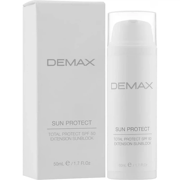 Захисний санблок SPF 50 - Demax Sun Protect Total Protect SPF 50-50 мл - Фото 2 Захисний санблок SPF 50 - Demax Sun Protect Total Protect SPF 50-50 мл - зображення 2