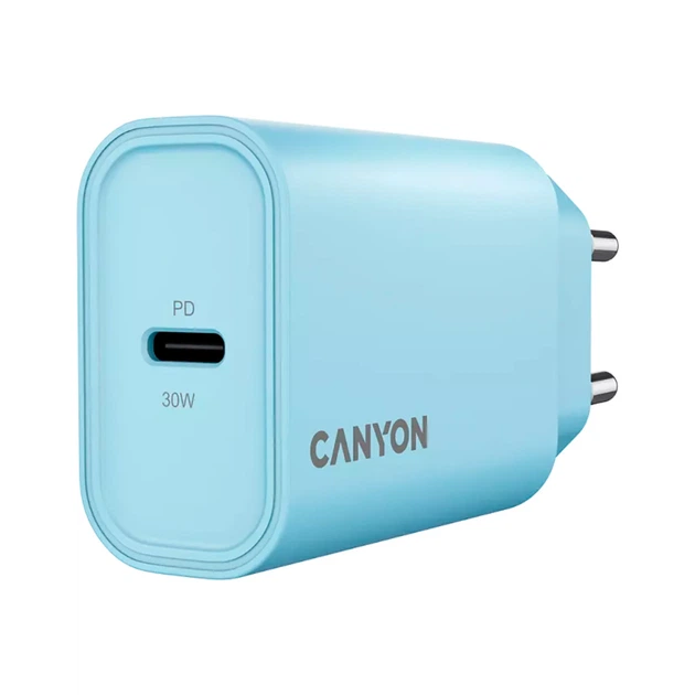 Зарядний пристрій Canyon 30CL OnCharge USB-C PD30W Light Blue (CNE-CHA30CLLBL) - зображення 2