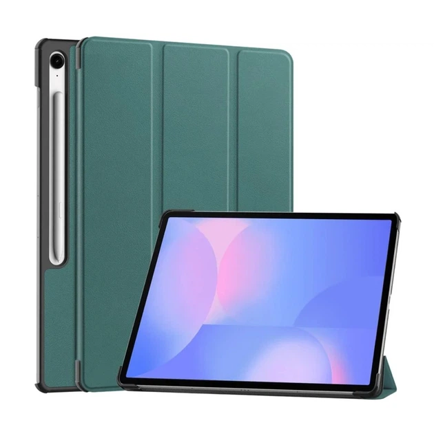 Чехол для планшета BeCover Smart Case Samsung Galaxy Tab S10 FE Plus (SM-X620/SM-X626) 13.1 Dark Green (713383) - Фото 8 Чехол для планшета BeCover Smart Case Samsung Galaxy Tab S10 FE Plus (SM-X620/SM-X626) 13.1 Dark Green (713383) - изображение 8