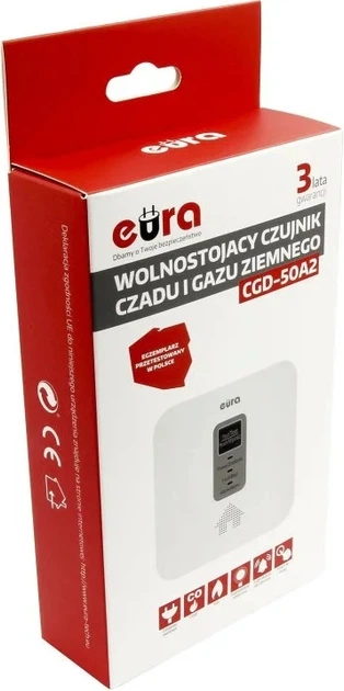 Czujnik czadu i gazu ziemnego Eura-Tech CGD-50A2 (A21A450) - obraz 2
