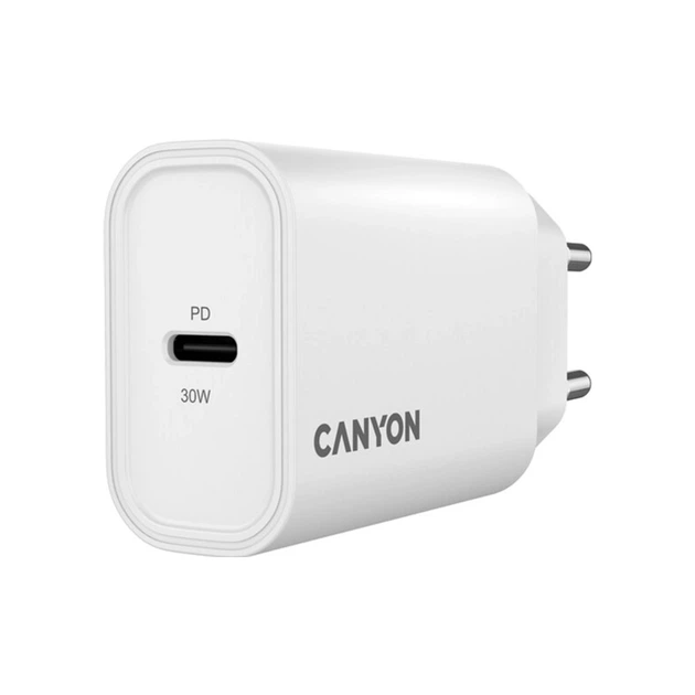 Зарядний пристрій Canyon 30CL OnCharge USB-C PD30W White (CNE-CHA30CLW) - зображення 5