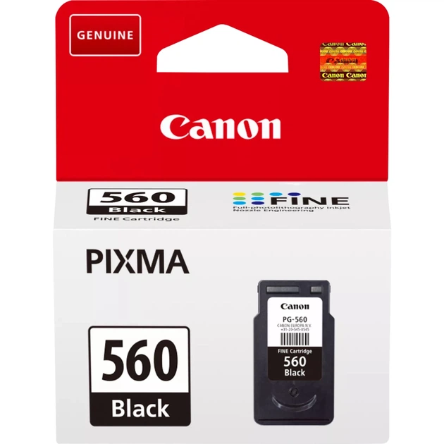 Картридж Canon PG-560 Black, 7.5 ml (3713C001) - Фото 1 Картридж Canon PG-560 Black, 7.5 ml (3713C001) - зображення 1