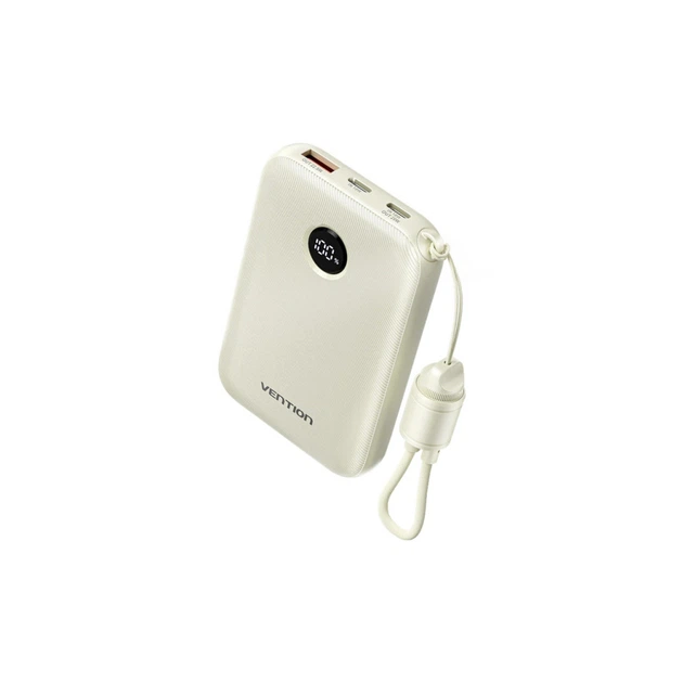 Батарея универсальная Vention 10000mAh 22,5W Fast Charging, USB-A, 2xUSB-C Beige (FKAN0-C) - Фото 1 Батарея универсальная Vention 10000mAh 22,5W Fast Charging, USB-A, 2xUSB-C Beige (FKAN0-C) - изображение 1