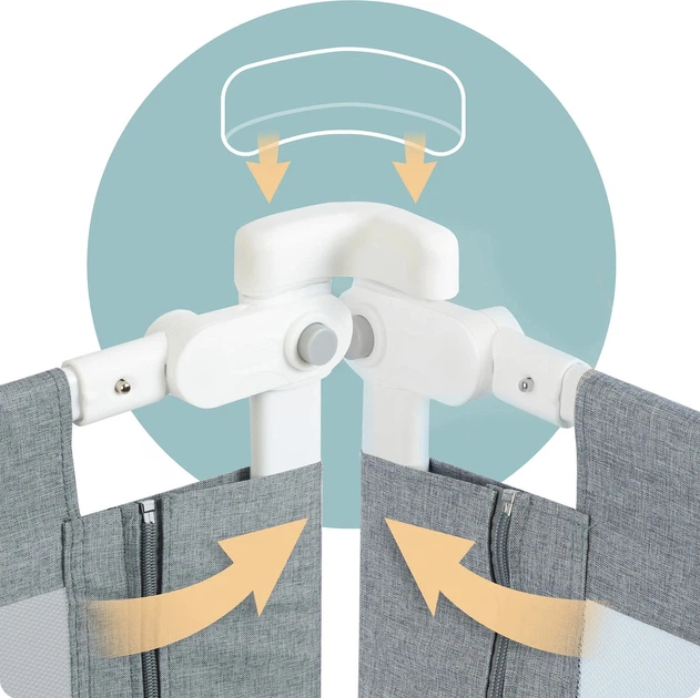 Захисний бортик для ліжка Nukido NK-227 сірий 200 см (5903890631918) - зображення 6