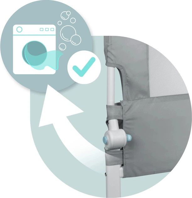 Захисний бортик для ліжка Nukido NK-228 сірий 200 см (5903890631932) - зображення 4