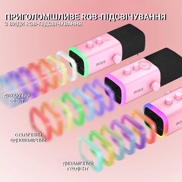 Микрофон Fifine AM8P USB/XLR Pink (AM8P) - Фото 8 Микрофон Fifine AM8P USB/XLR Pink (AM8P) - изображение 8