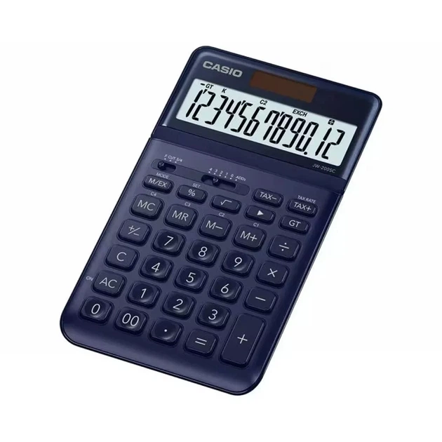 Калькулятор Casio JW-200SC-NY-W-EP, темно-синій (CALC-CAS-JW-200SC-NY) - Фото 2 Калькулятор Casio JW-200SC-NY-W-EP, темно-синій (CALC-CAS-JW-200SC-NY) - зображення 2