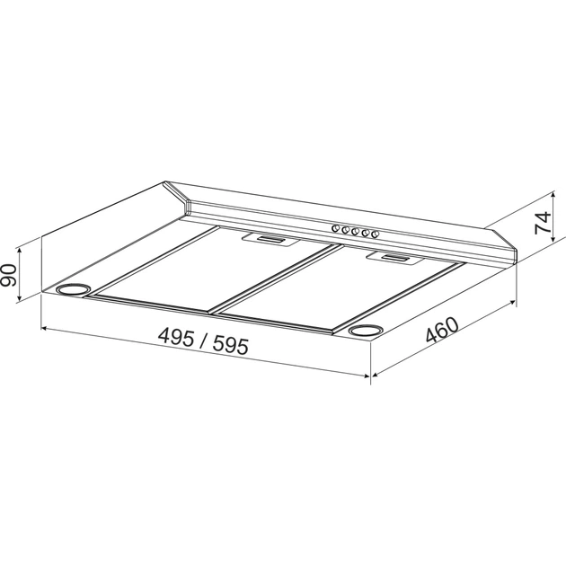 Вытяжка кухонная GRANADO Toses 1603-450 black (GCH1016345011) - изображение 6